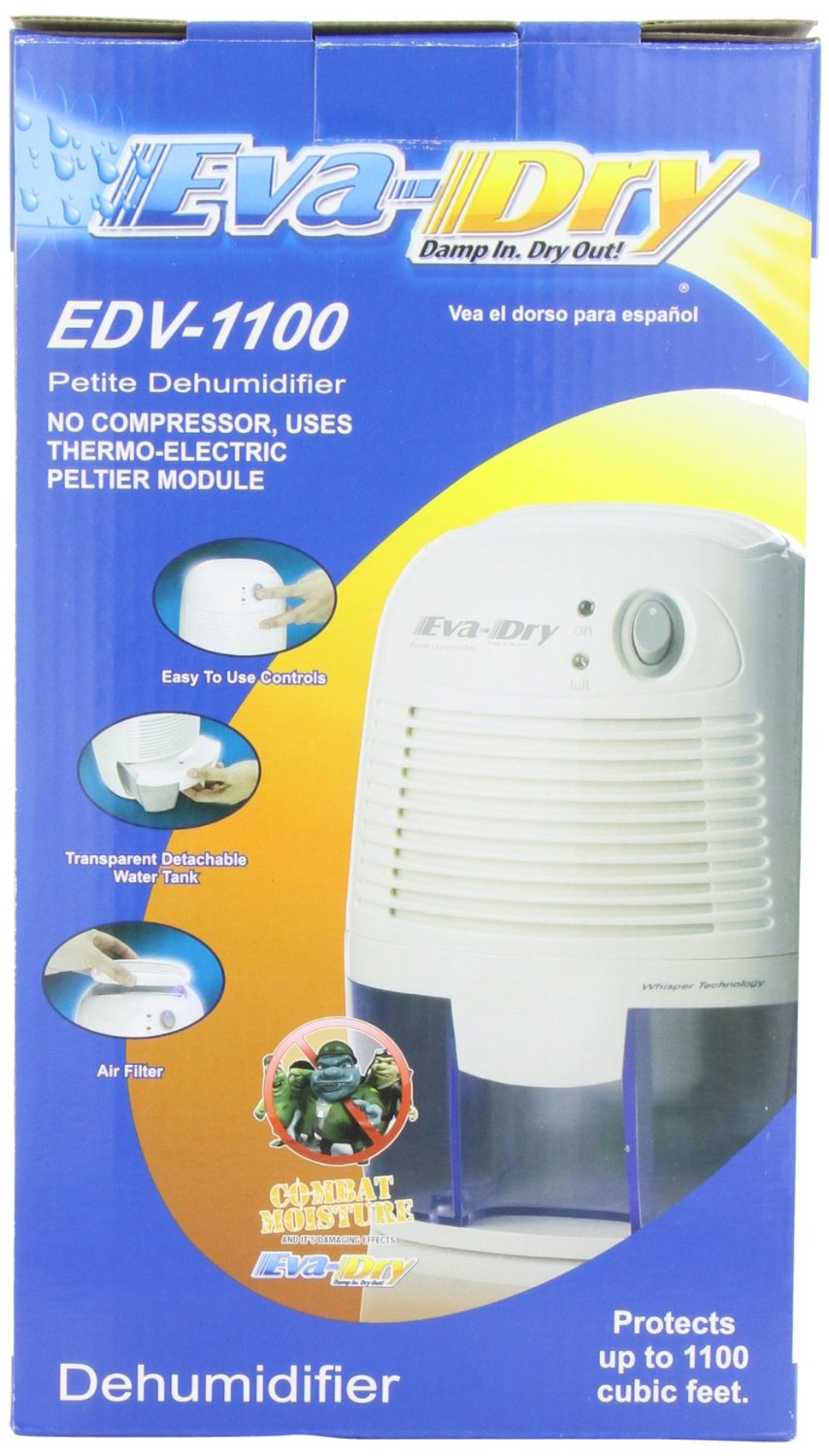 Evadry Edv1100 Electric Petite Dehumidifier, White N2 free image download