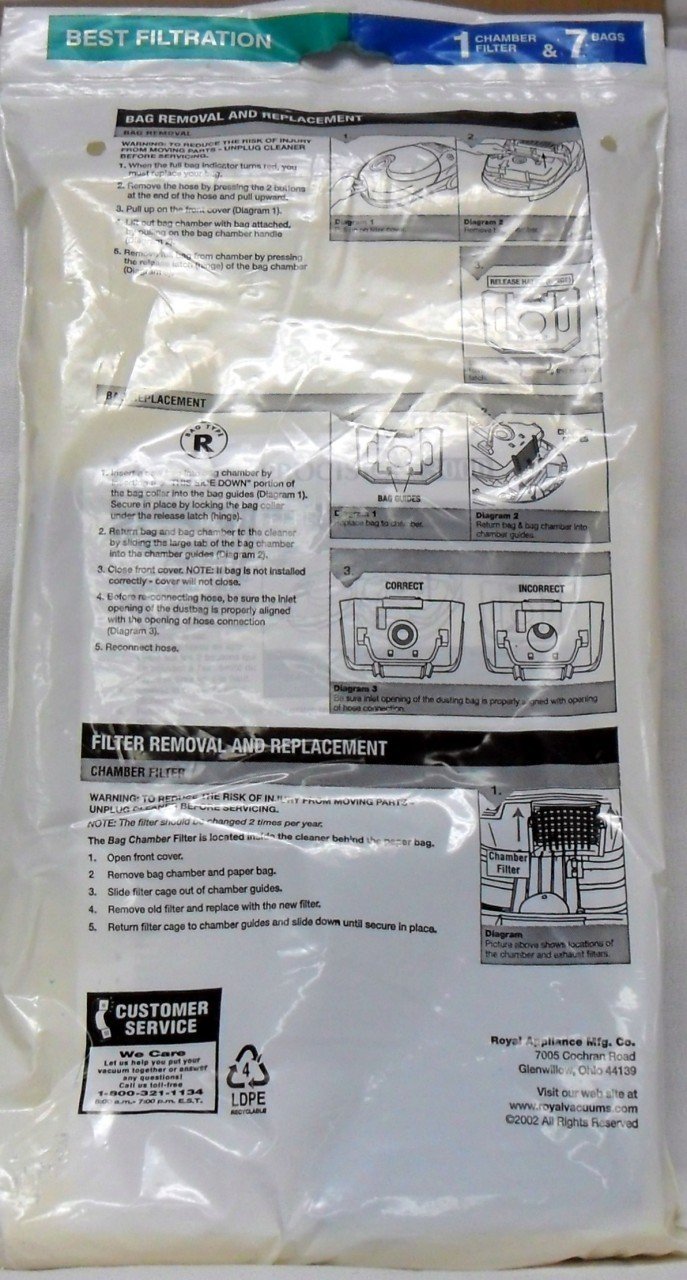 Royal Type R Vacuum Bags Royal Aire Filtration N2 free image download