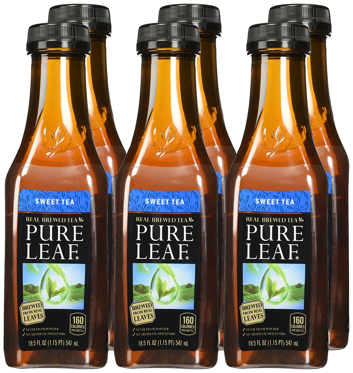 Pure Leaf Iced Tea, Sweet Tea, Real Brewed Tea, 18.5 Ounce Bottles