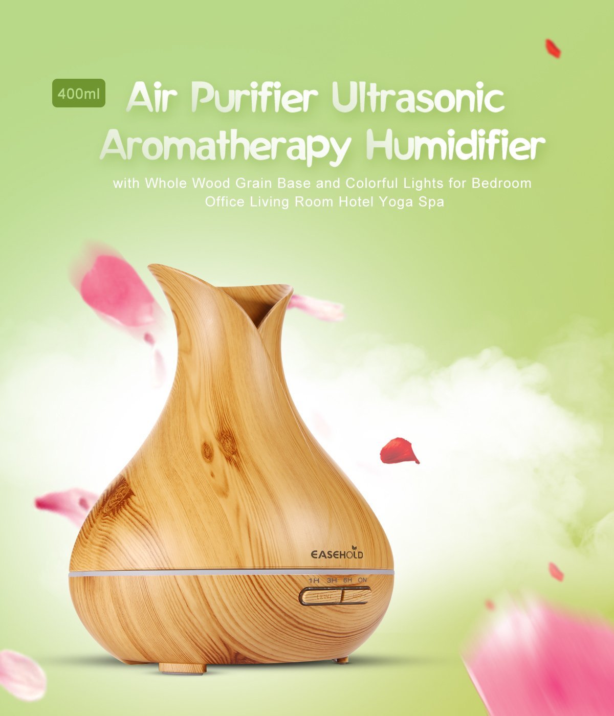 Easehold Aroma Essential Oil Diffuser Humidifier Air Purifiers 400ml