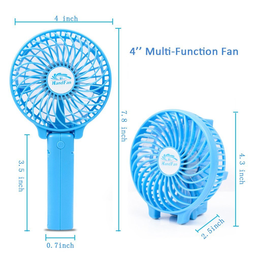 Portable Battery Fan USB Mini Personal Rechargeable Handheld Fan with