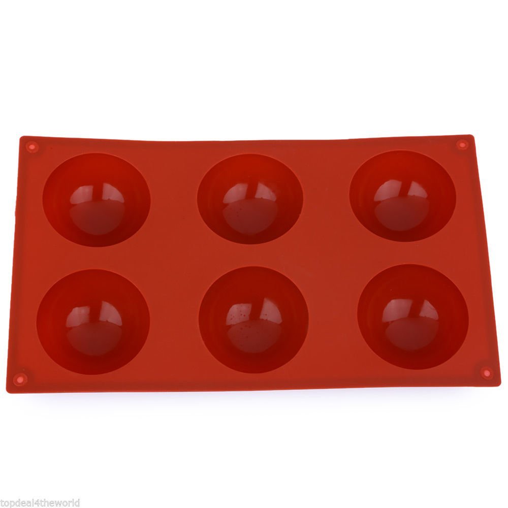 Lariy 6 Even Large Domed DIY Silicone Cake Soap Jelly Pudding Chocolate