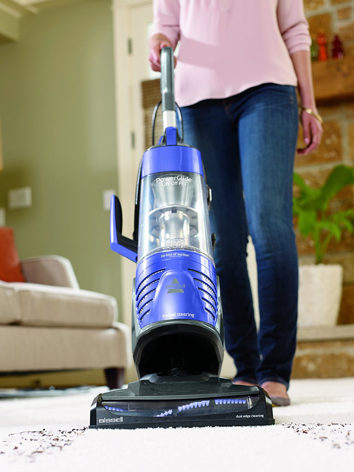 BISSELL PowerGlide Pet Bagless Upright Vacuum with LiftOff Technology
