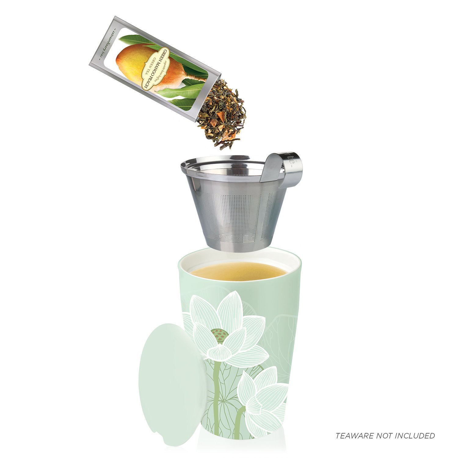 Tea Forté Green Tea Assortment SINGLE STEEPS Loose Leaf Tea Sampler, 15