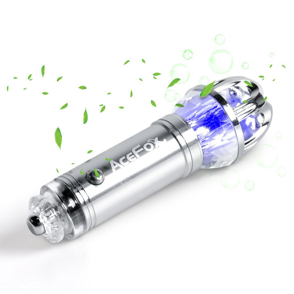 Car Ionic Air Purifier, AceFox Ionizer Freshener Removes Dust, Pollen