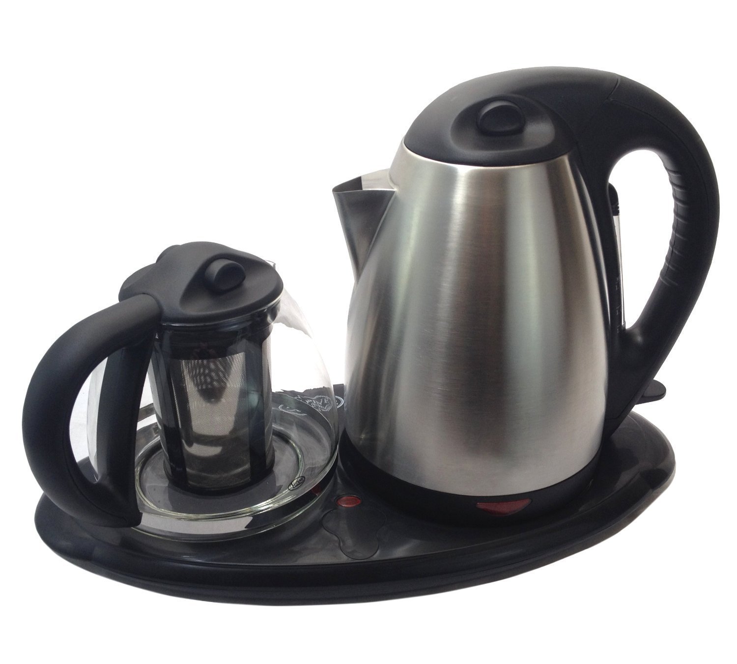 Tea Maker Set Dual Electric Kettles Stainless Steel & Glass with Keep