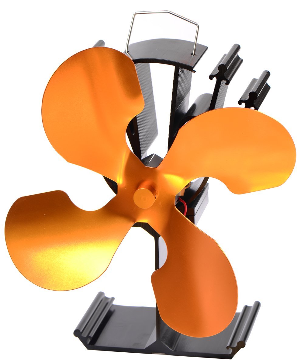 4Blade Heat Powered Stove Fan for Wood / Log Burner/Fireplace Eco