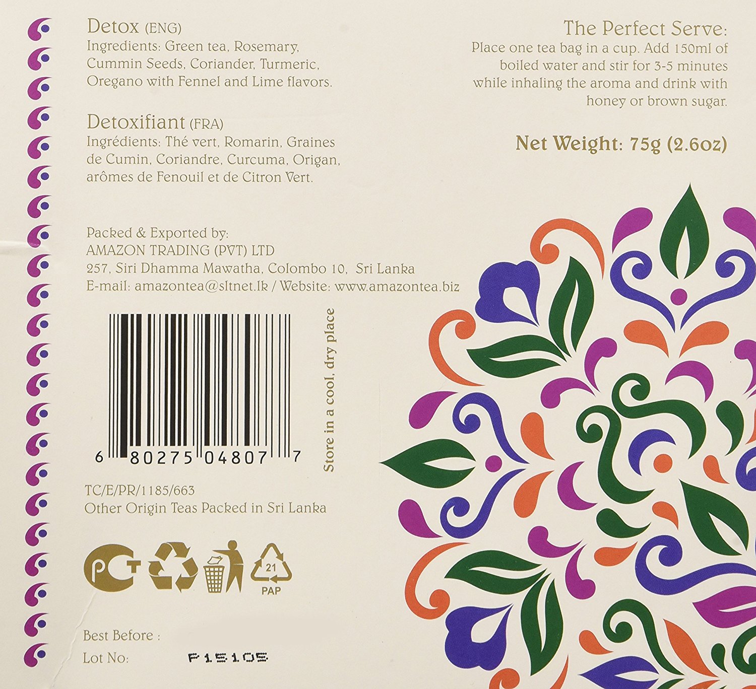 Tea of Life Detox, 50 Round Tea Bags 2.6oz N2 free image download