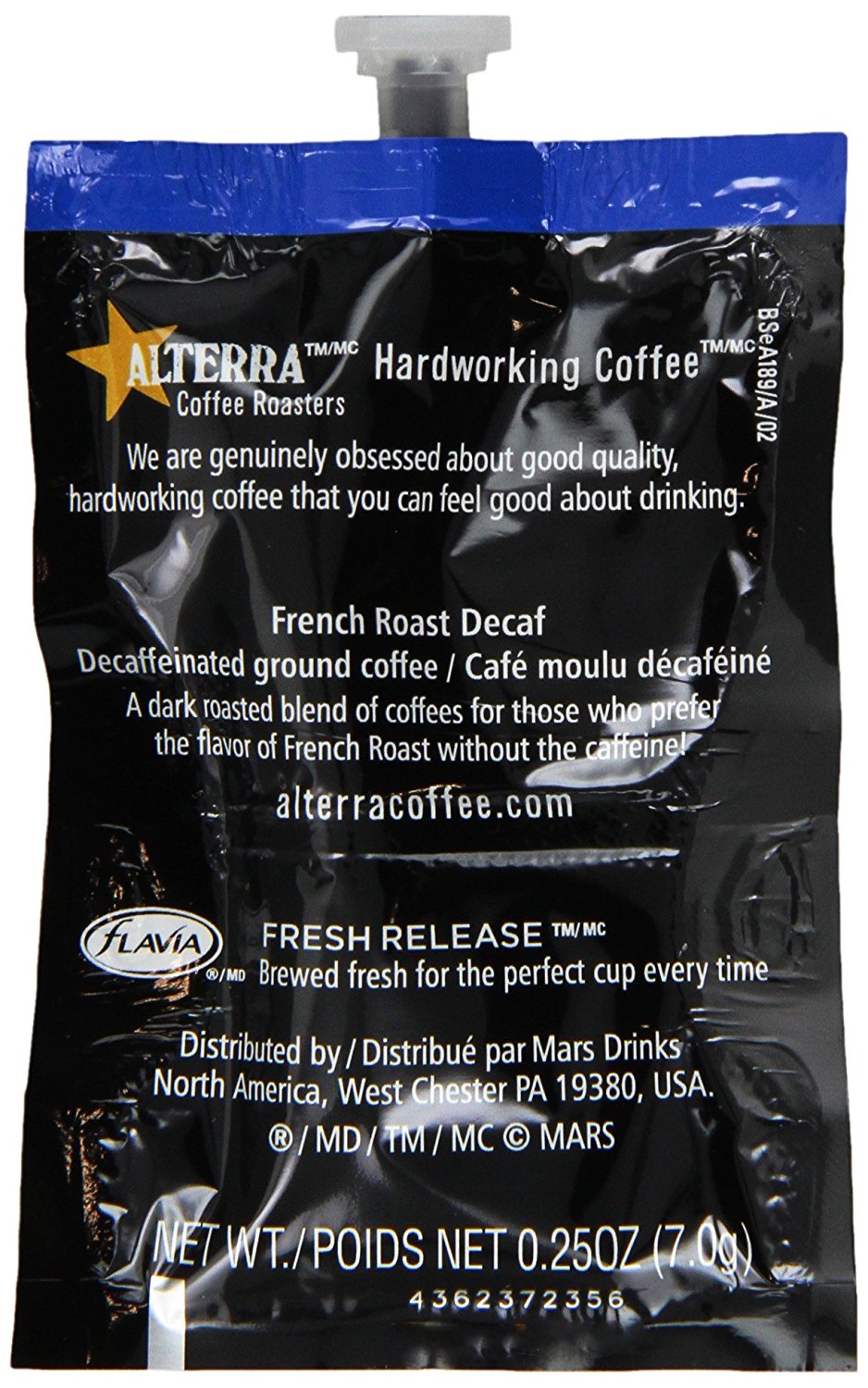 FLAVIA ALTERRA Coffee, French Roast Decaf, 20Count Fresh Packs (Pack