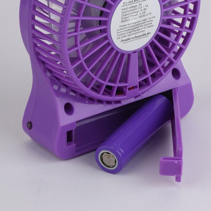 ER CHEN Portable Mini USB Fan 4inch Vanes 3 Speeds Rechargeable