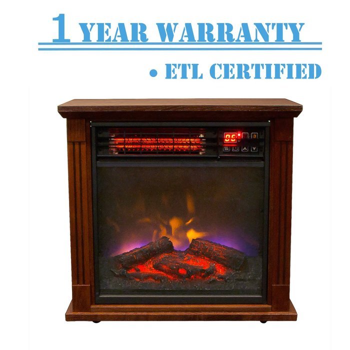 Bestmart INC 1500W Embedded Insert Electric Quartz Infrared Fireplace