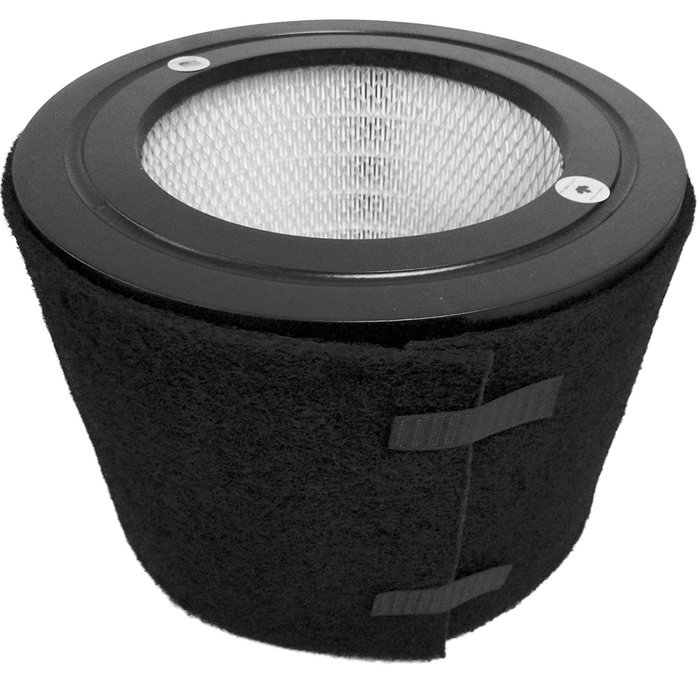 Premium Hepa Plus Filter + 2 Carbon Prefilter Wraps for Filter Queen