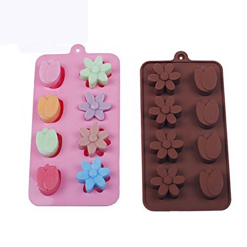 "8 Holes Tulip Flowers Shape Silicone Mold Ice Cream Mold Cake Mold