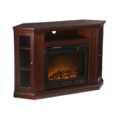 Cherry Media Console Electric Fireplace TV Stand free image download