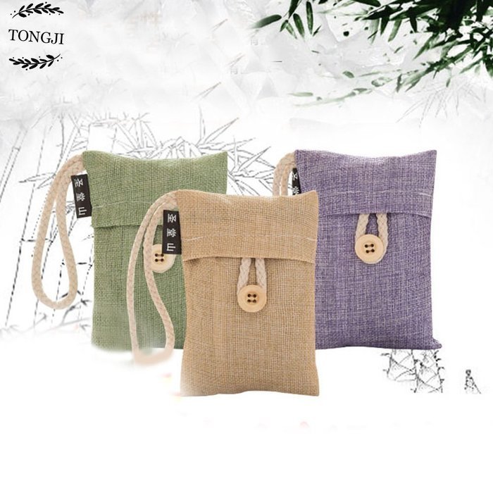 TONGJI Natural Air Purifying Bamboo Charcoal Deodorizer Bag Portable