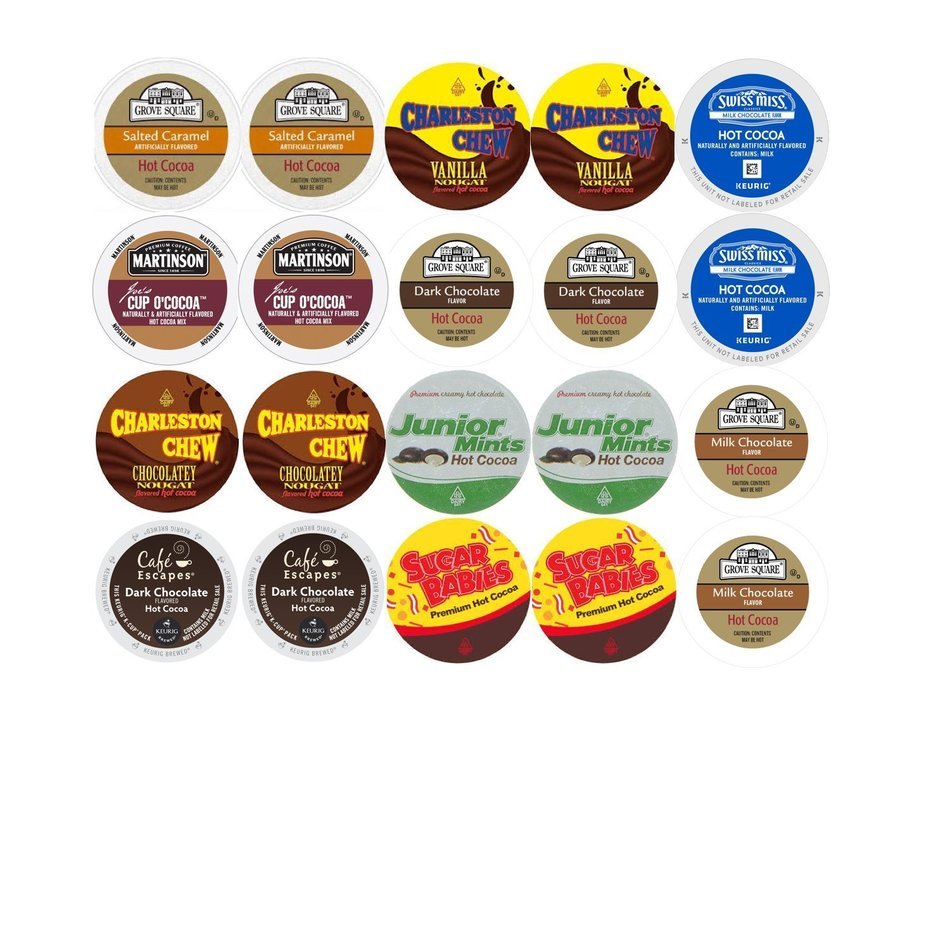 Ultimate Hot Chocolate KCup Variety Sampler 10 Different Varieties Of