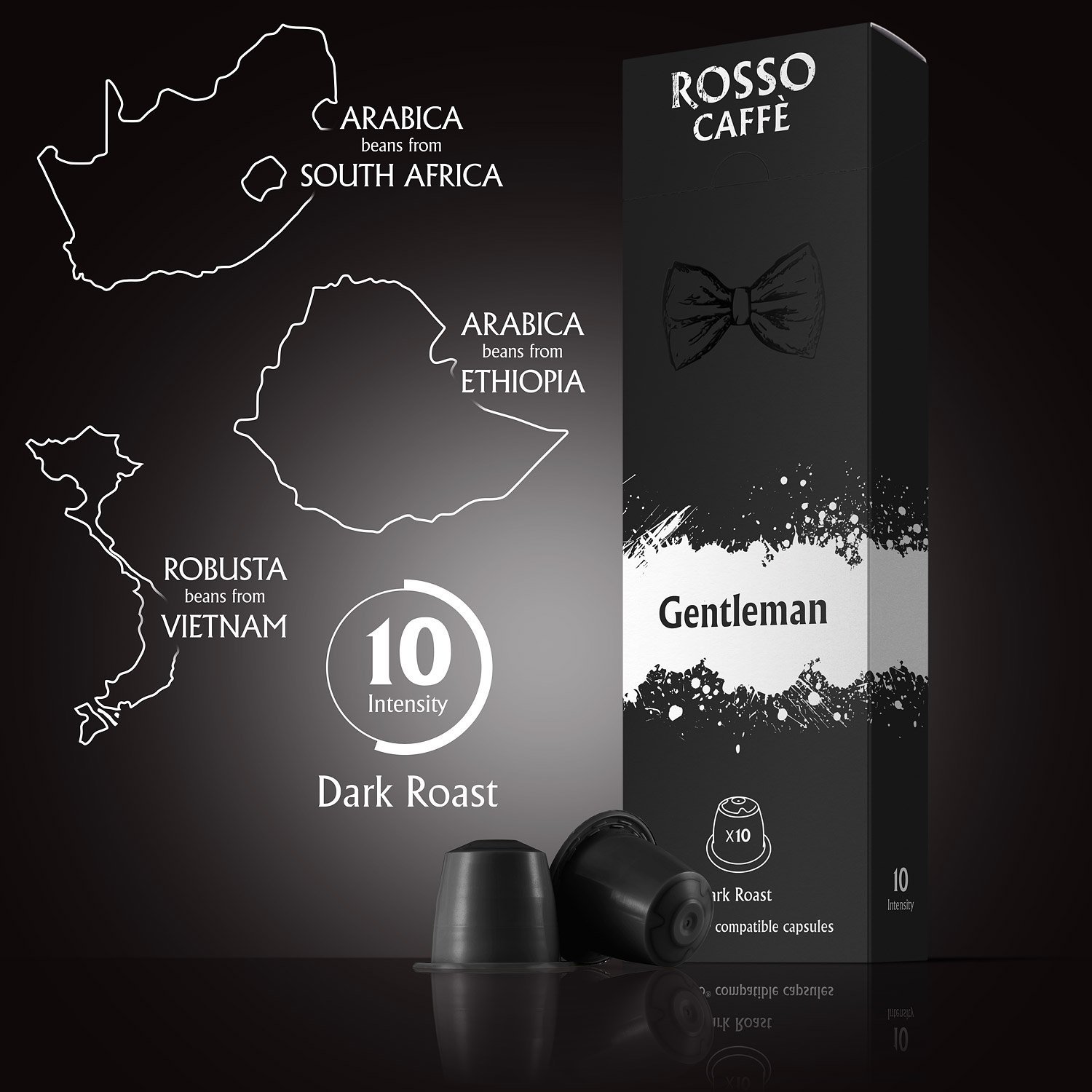 Nespresso Compatible Capsules Dark Roast Pack (100 pods) Fit to all