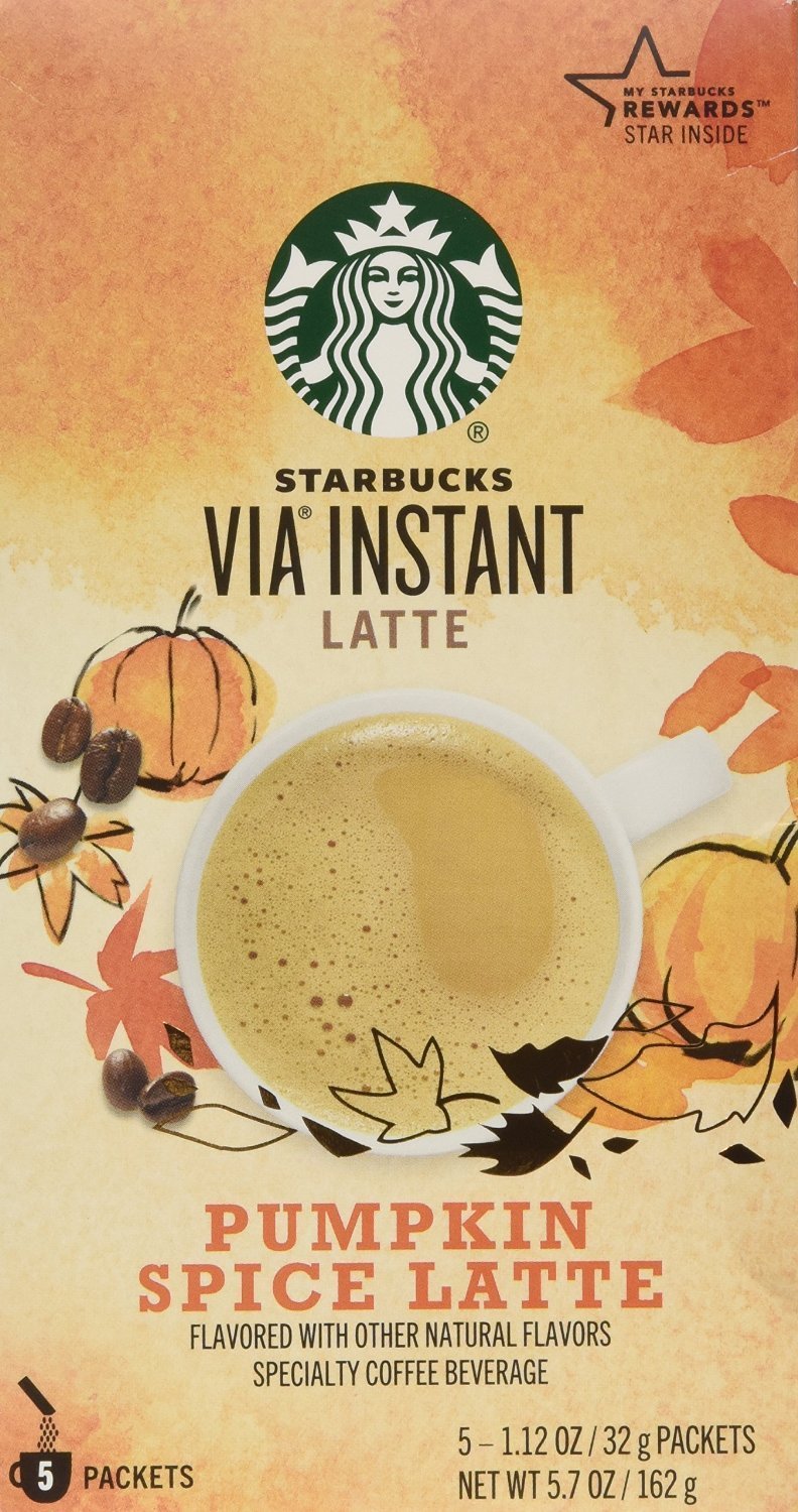 Starbucks Via Ready Brew Pumpkin Spice 5 Single Serve Packets(1.12 Oz