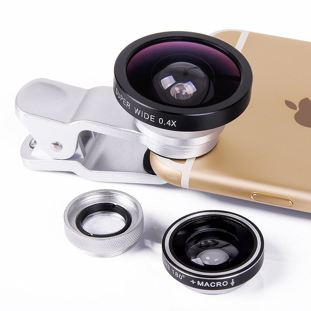 3 In 1 Universal Phone Camera Lens Kit with 0.4X Super Wide Angle Lens