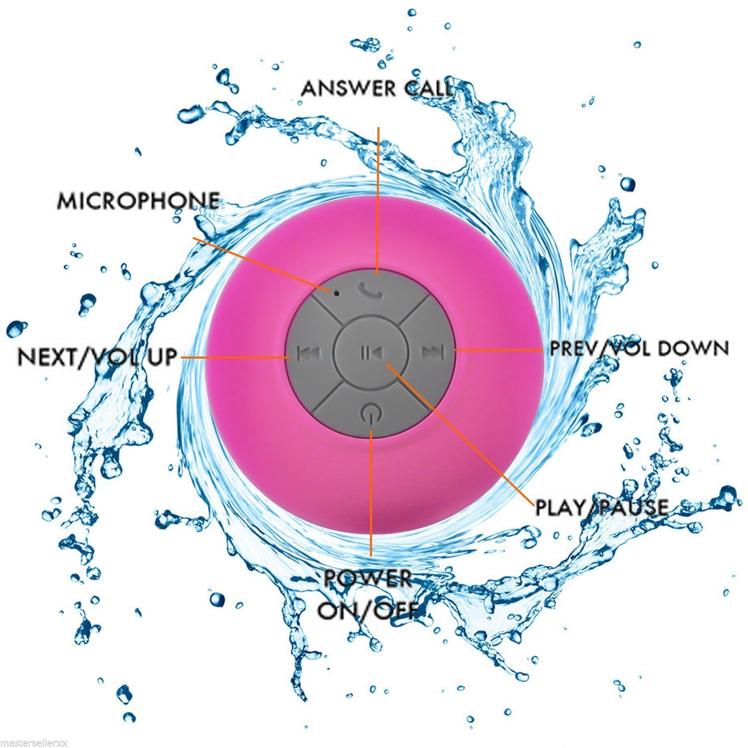 Amazing SheWater Resistant Bluetooth 3.0 Shower Speaker with Dedicated