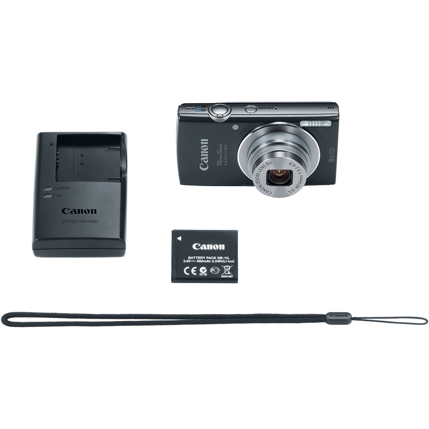 Canon PowerShot ELPH135 Digital Camera (Silver) (Discontinued by