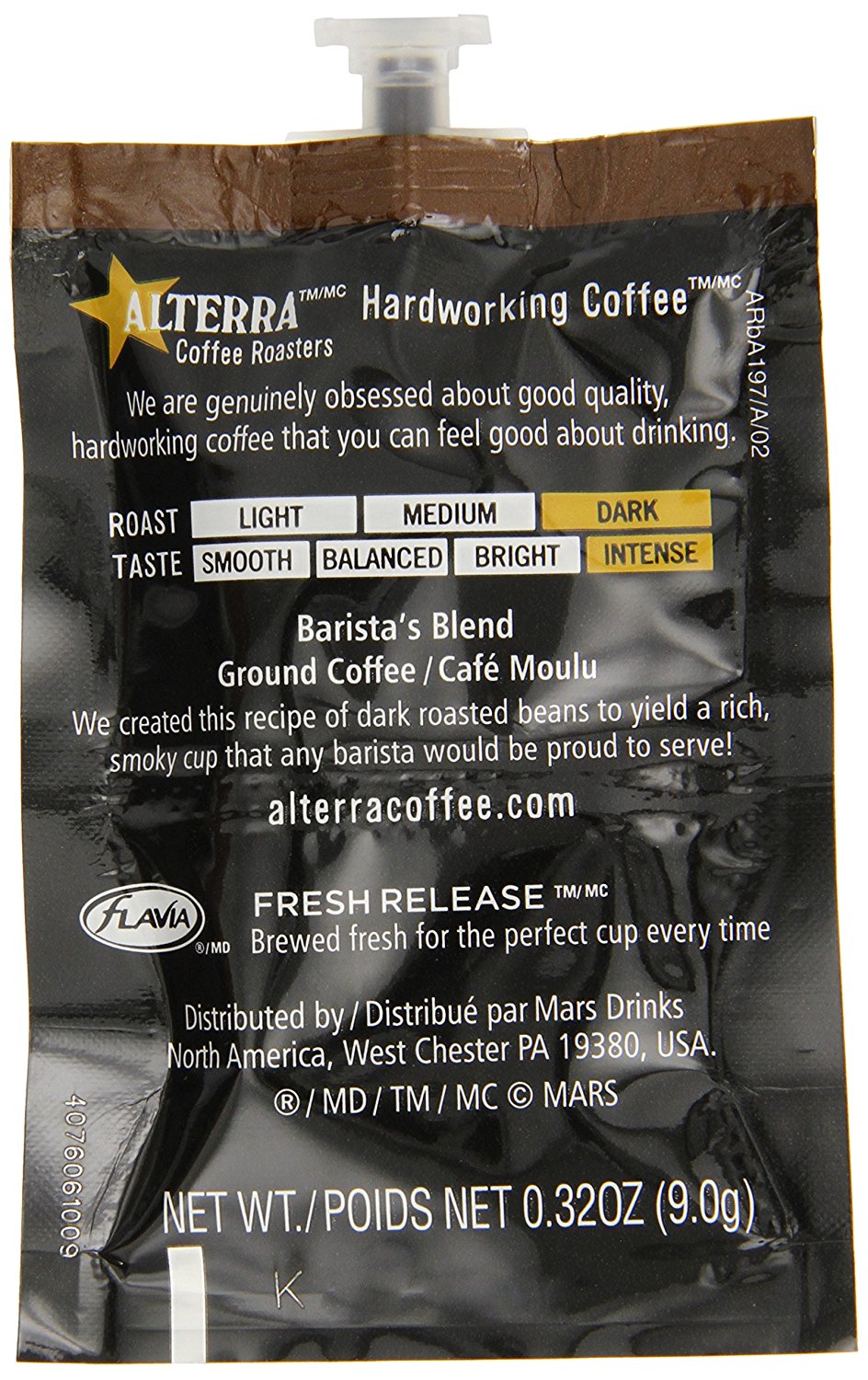 FLAVIA ALTERRA Coffee, Barista's Blend 20Count Fresh Packs (Pack of 5