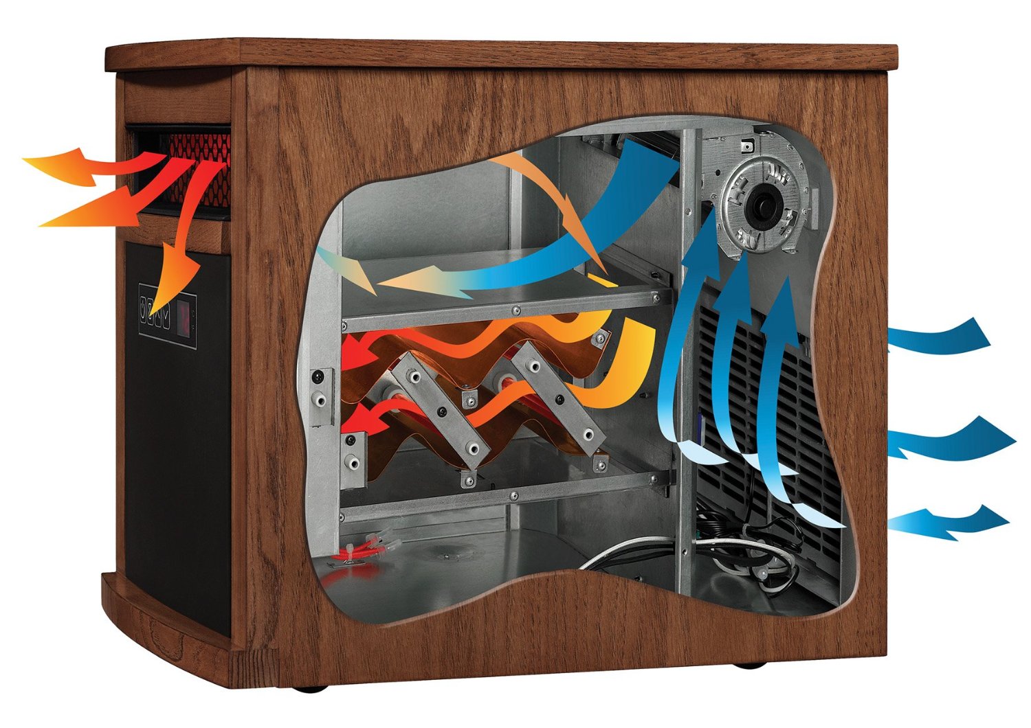 Duraflame 9HM8101O142 Portable Electric Infrared Quartz Heater, Oak N5