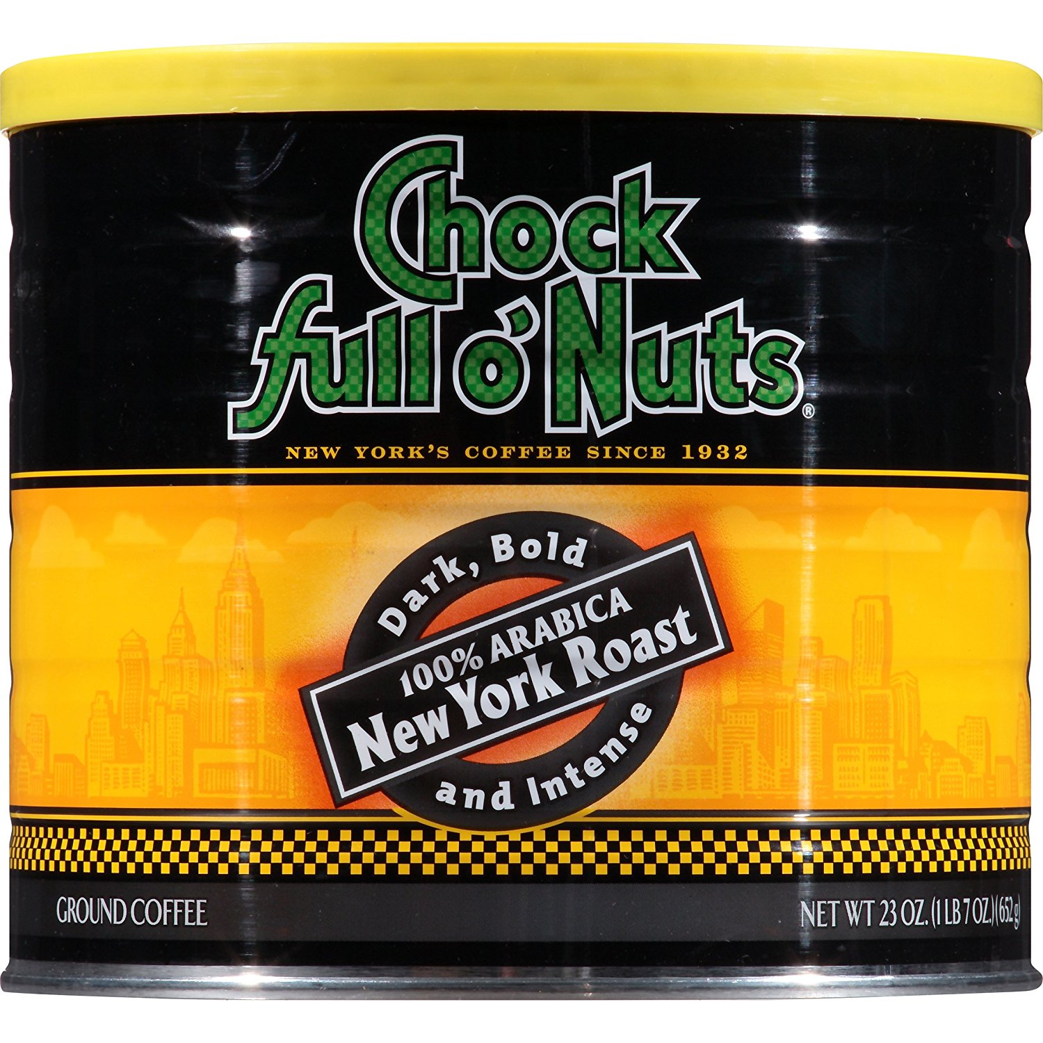 Chock full o'Nuts Coffee New York Roast Ground, 10.5 Ounce N2 free