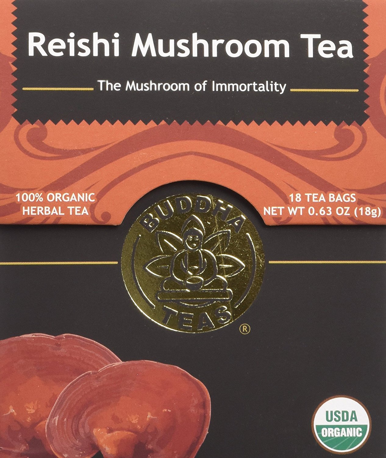 Reishi Mushroom Tea Organic Herbs 18 Bleach Free Tea Bags free image download