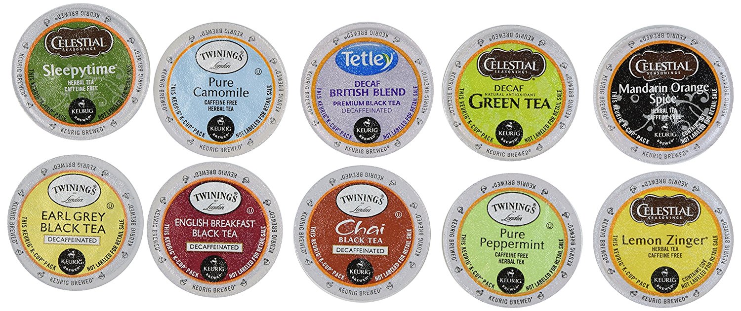 20 Count Variety Decaf Tea KCup for Keurig Brewers From Celestials
