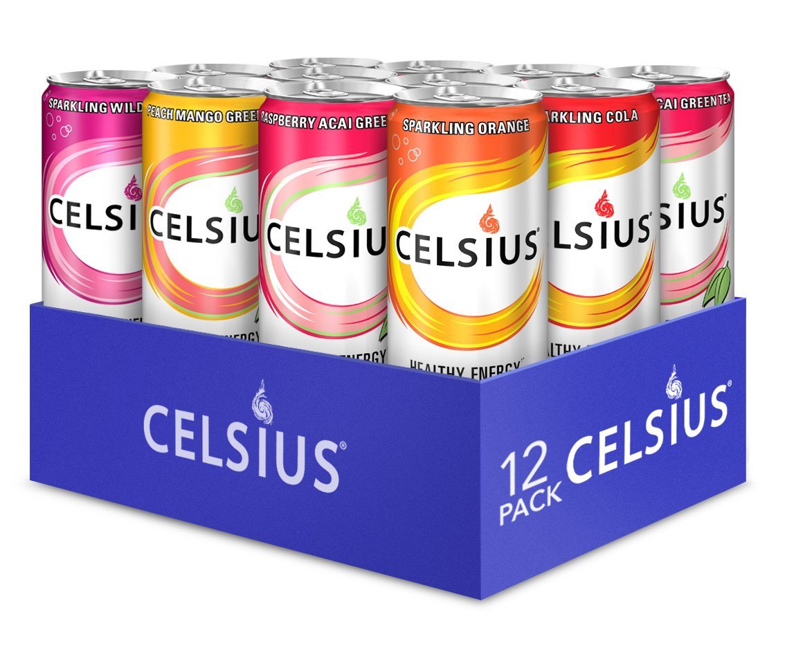 Celsius Green Tea, Peach Mango, 12 Ounce (Pack of 12) N67 free image