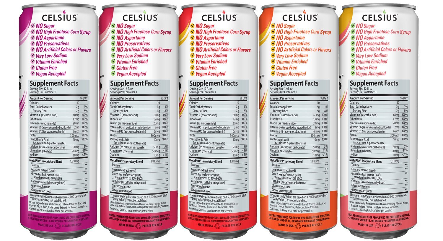 Celsius Green Tea, Peach Mango, 12 Ounce (Pack of 12) N68 free image