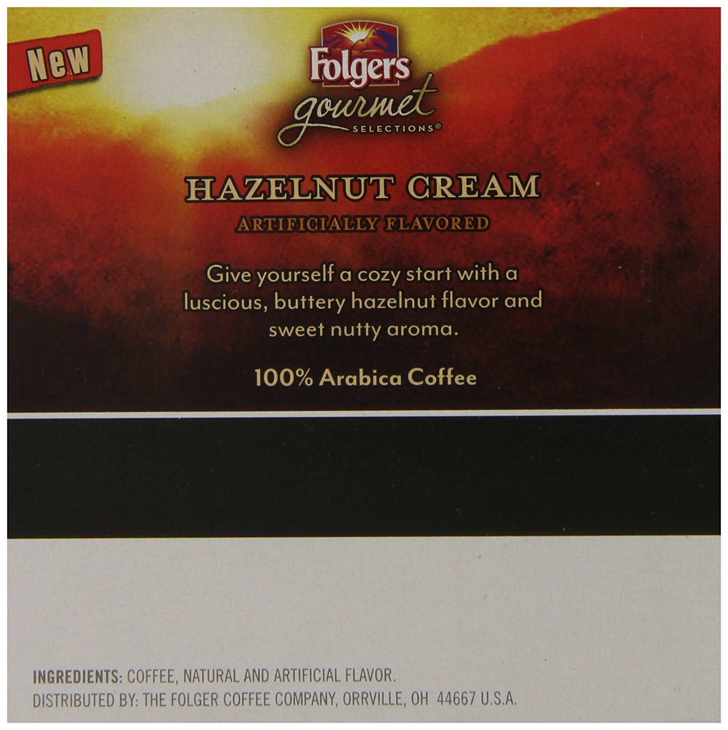Folgers Gourmet Selections Hazelnut Cream Flavored Ground Coffee, Kcup Pods, 72 Count N5 free