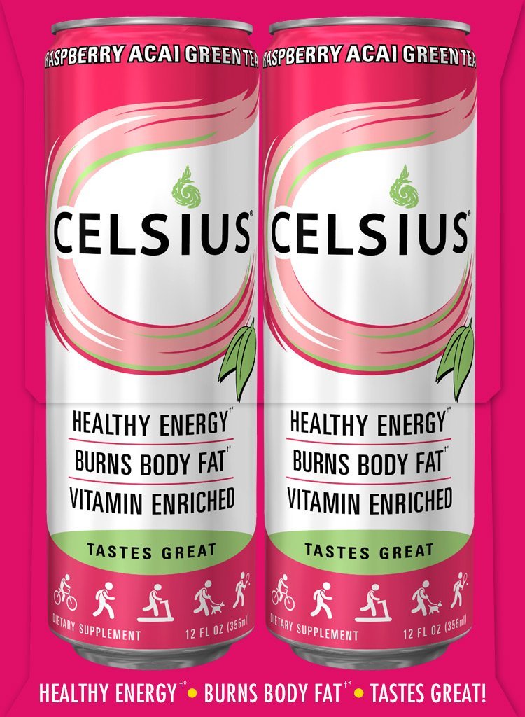 Celsius Green Tea, Peach Mango, 12 Ounce (Pack of 12) N99 free image