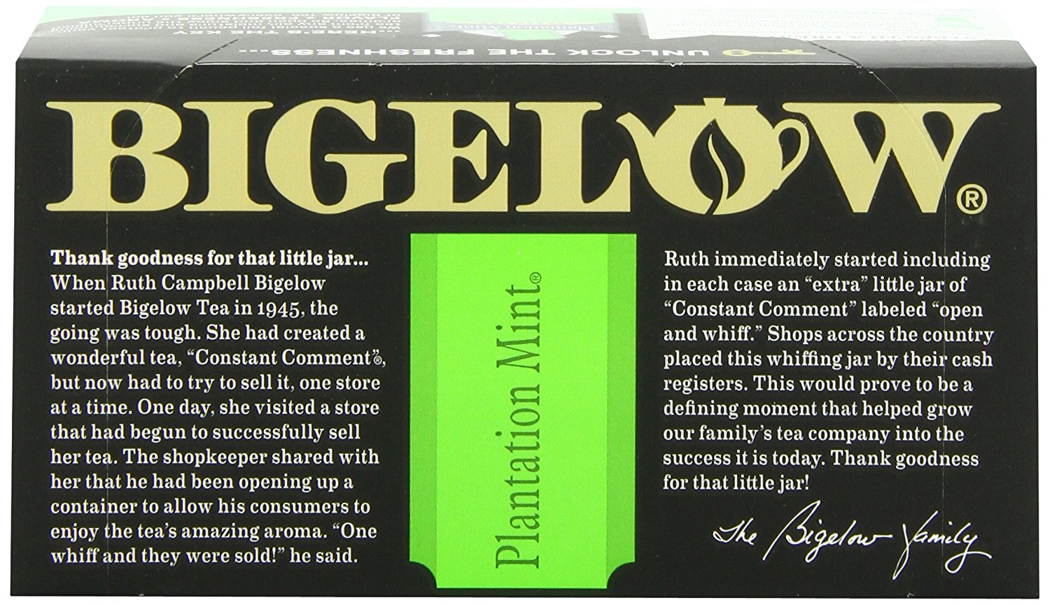 Bigelow Plantation Mint Tea, 20Count Boxes (Pack of 6) N6 free image