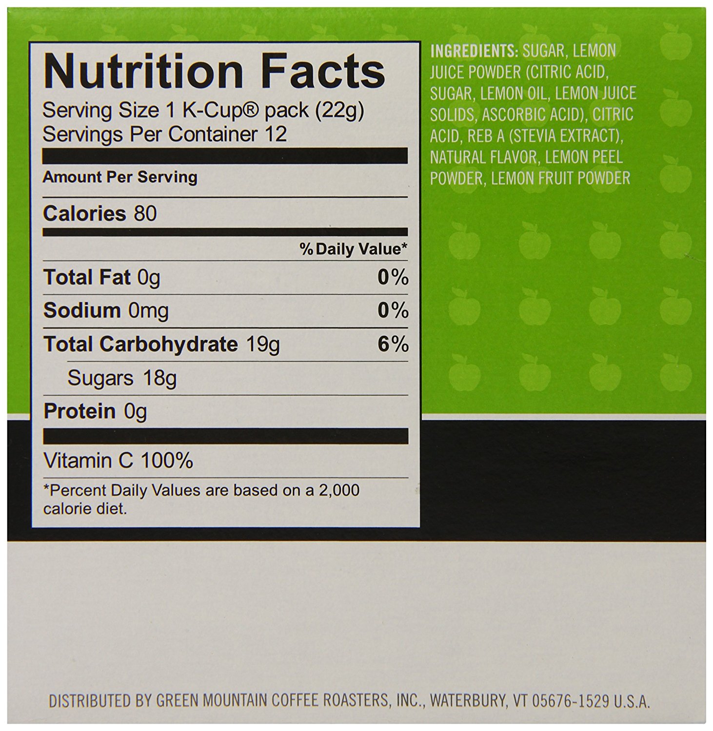 Green Mountain Naturals Hot Apple Cider, KCup Portion Count for Keurig