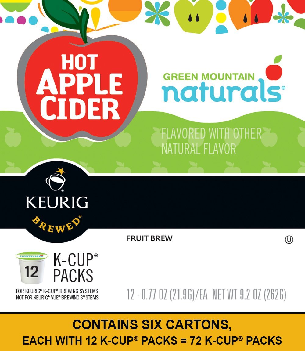 Green Mountain Naturals Hot Apple Cider, KCup Portion Count for Keurig