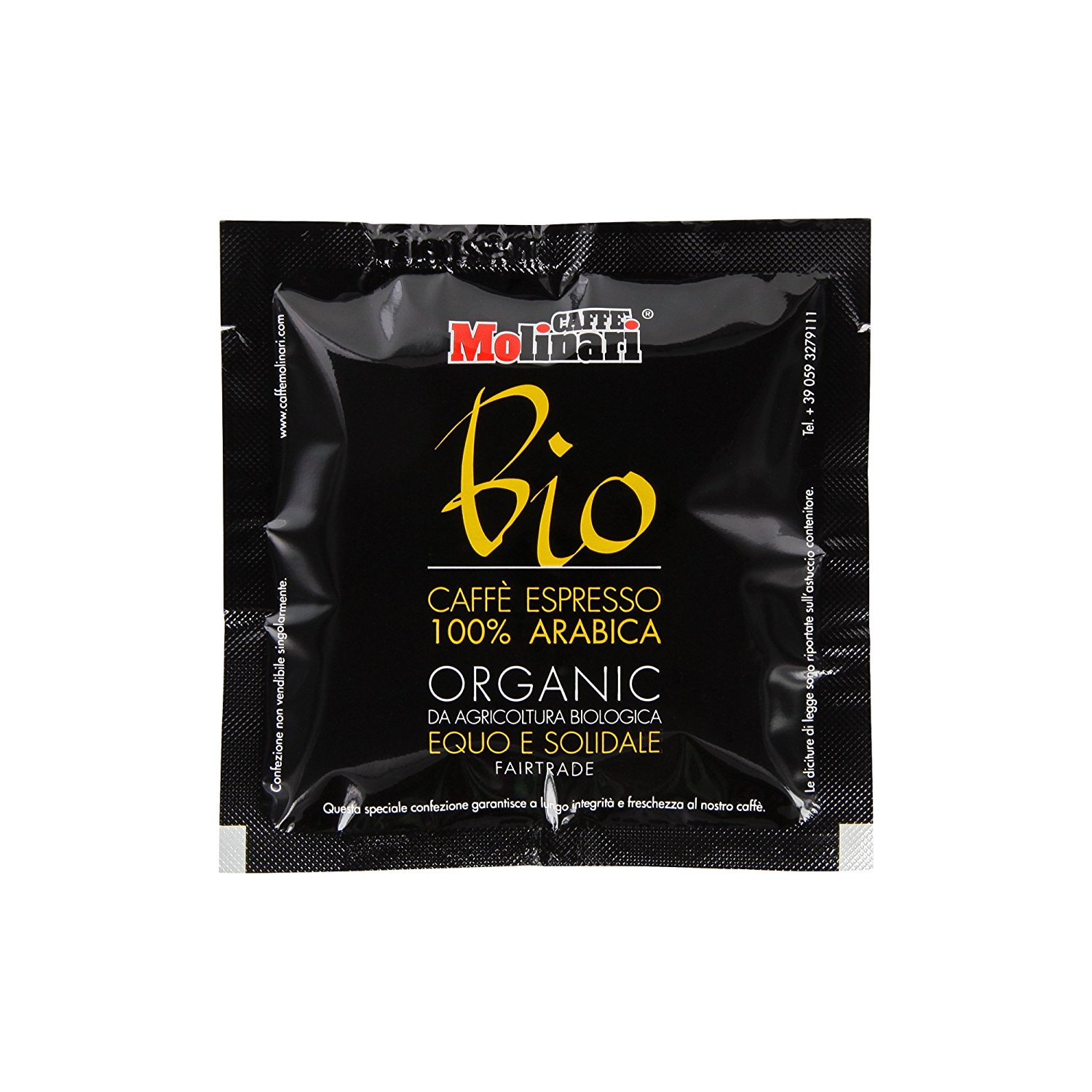 18 Molinari BIO 100 Arabica Organic & Fair Trade E.S.E. espresso pods