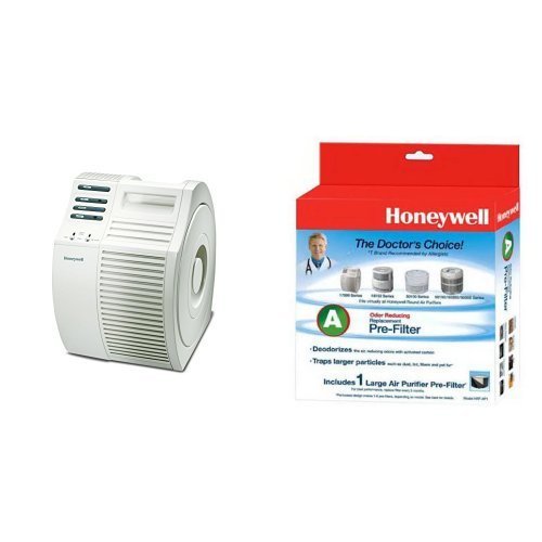 Honeywell 17000S QuietCare True HEPA Air Purifier, 200 sq ft and Honeywell Filter A HRFAP1