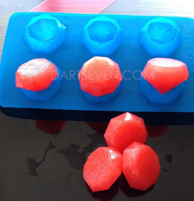 Fancy Diamond Ice Mold Ice Tray Cup Cake Topper Soap Wax (6