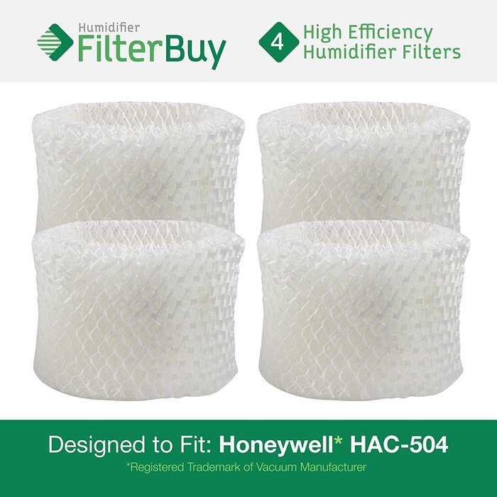 4 Honeywell HAC504 Humidifier Filters. Designed by FilterBuy to fit