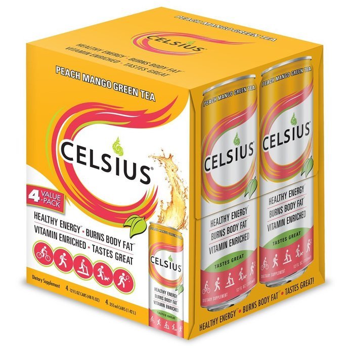 Celsius Green Tea, Peach Mango, 12 Ounce (Pack of 12) N56 free image