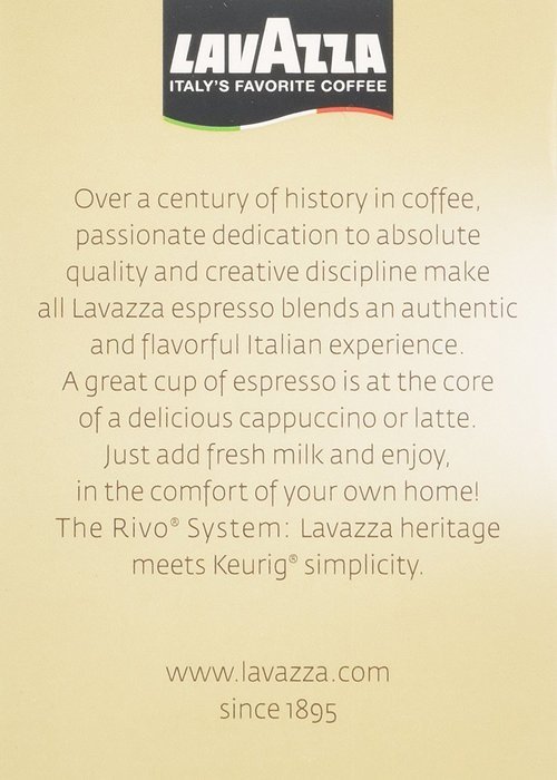 Lavazza Decaf, Espresso Packs for Keurig Rivo Systems(4.76 oz)(Pack of