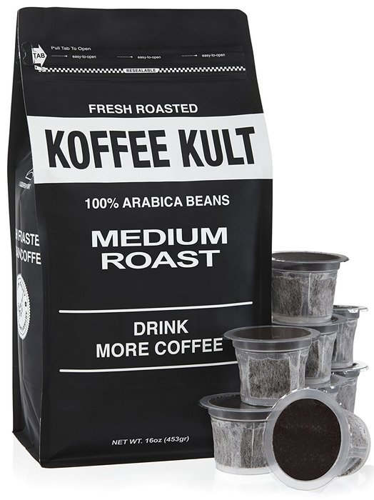 Koffee Kult Dark Roast Coffee Single Serve Capsules for Keurig Kcup