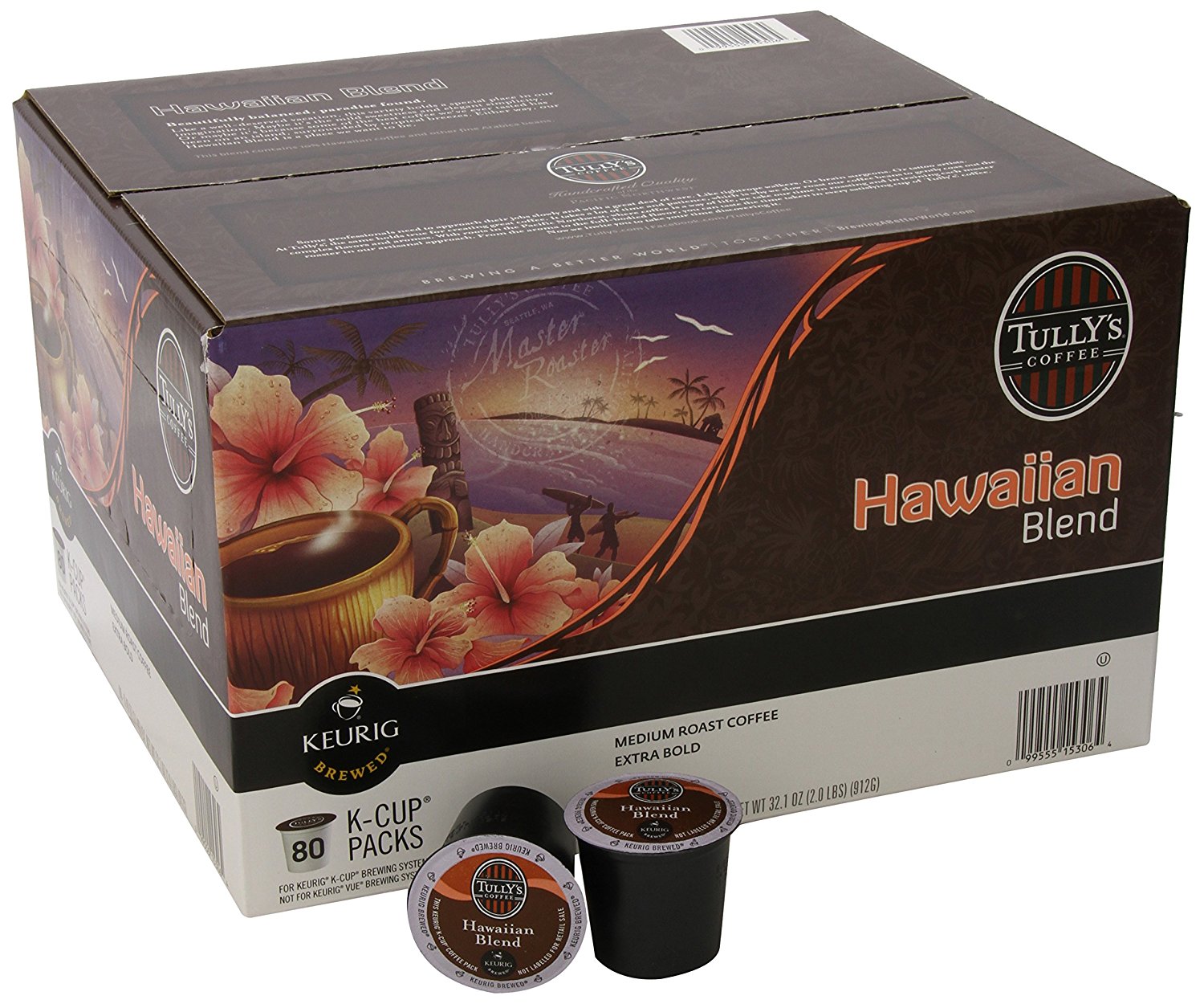 Tully's Coffee Hawaiian Blend KCups, 80 Count N2 free image download
