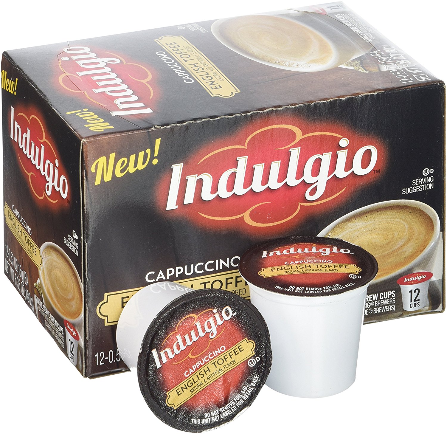 Indulgio French Vanilla Cappuccino Single Serve Kcup, 42 Count