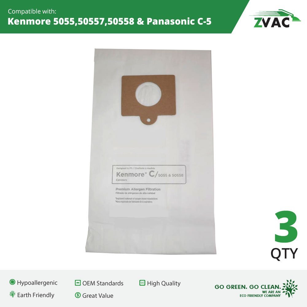 30 Microlined Kenmore Mircrofiltration Canister Vacuum Bags 50558