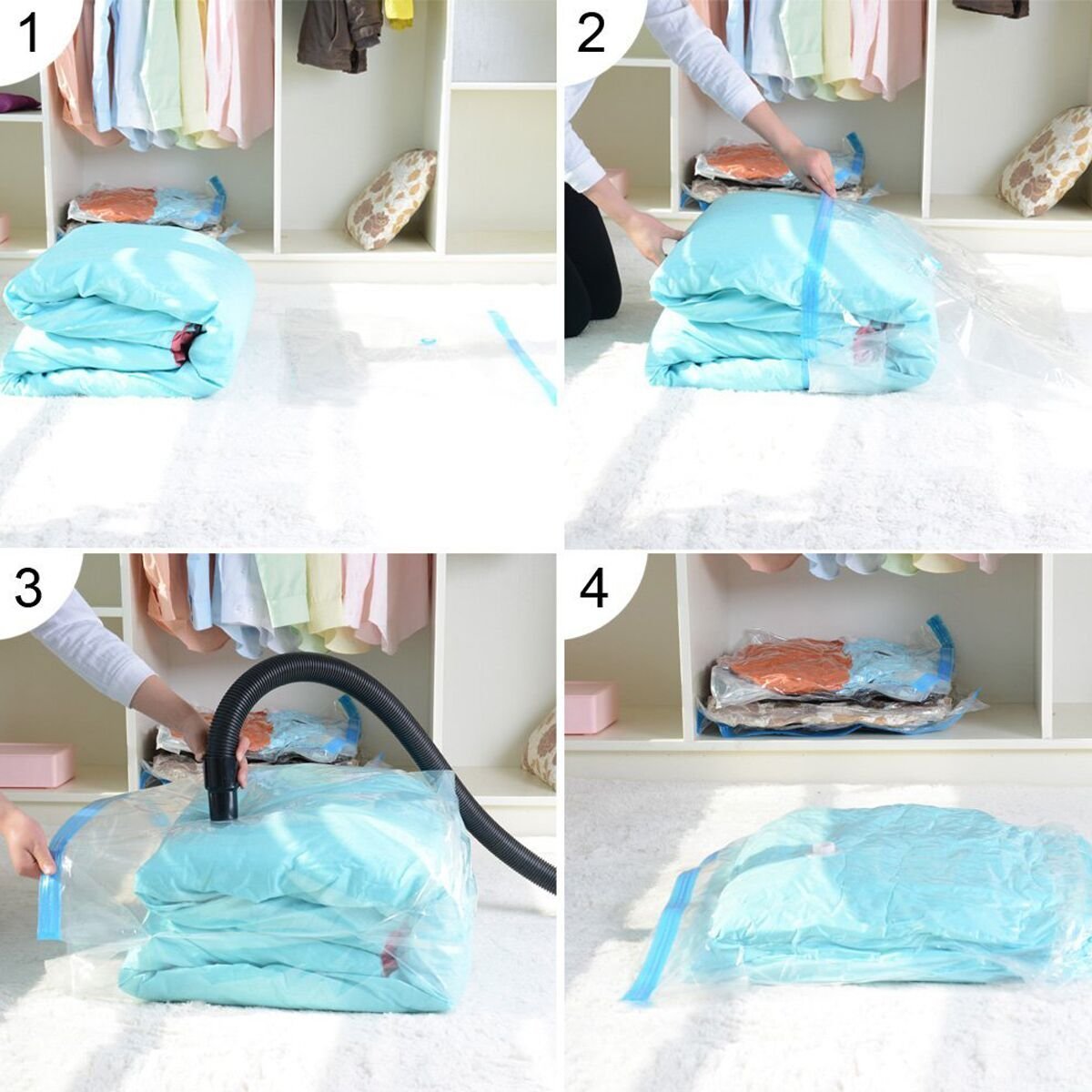 UCEC Vacuum Seal Storage Bags XXL Combo Sizes for Travel and Home (Pack