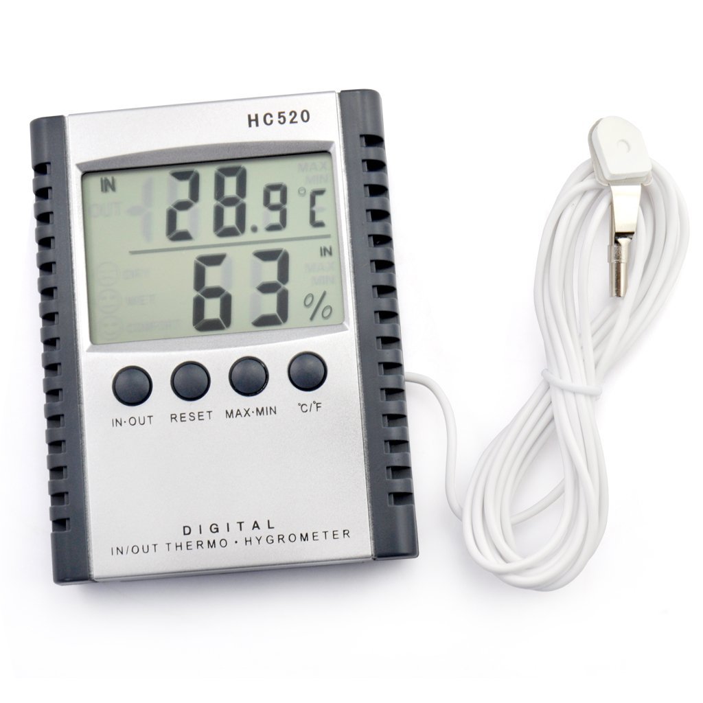 IKKEGOL LCD Digital In Out Living Indoor Outdoor Electronic Thermometer