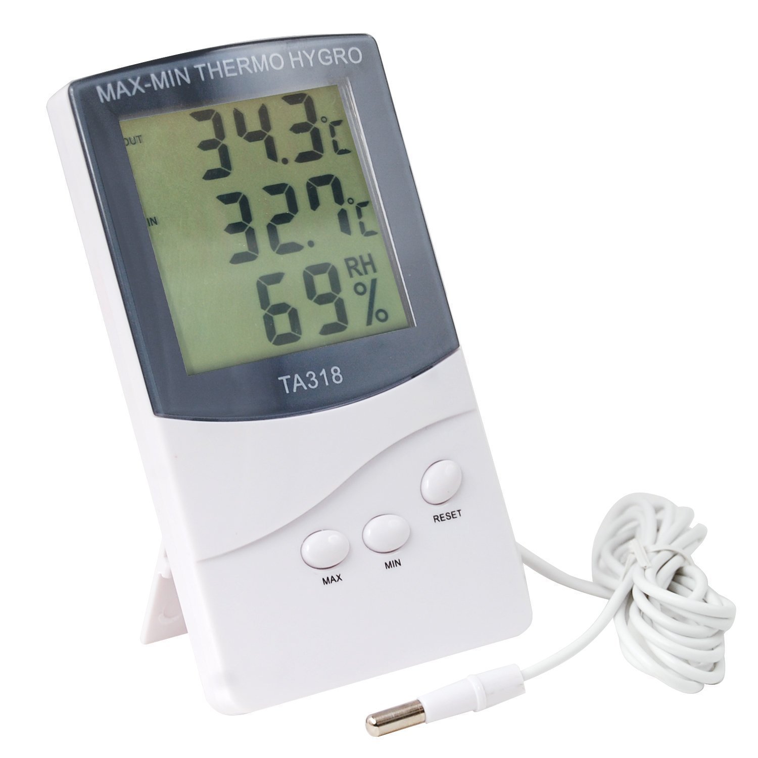 IKKEGOL LCD Digital In Out Living Indoor Outdoor Electronic Thermometer